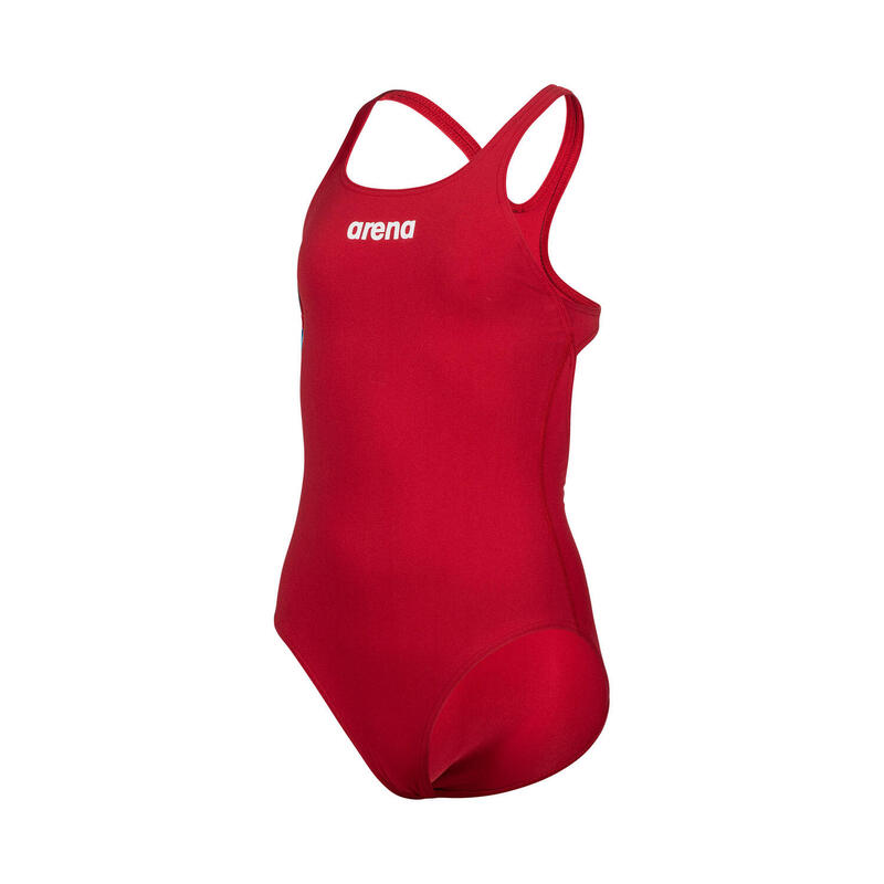 Fato de banho para menina Team Swim Pro Solid Red natação Junior Vermelho Arena