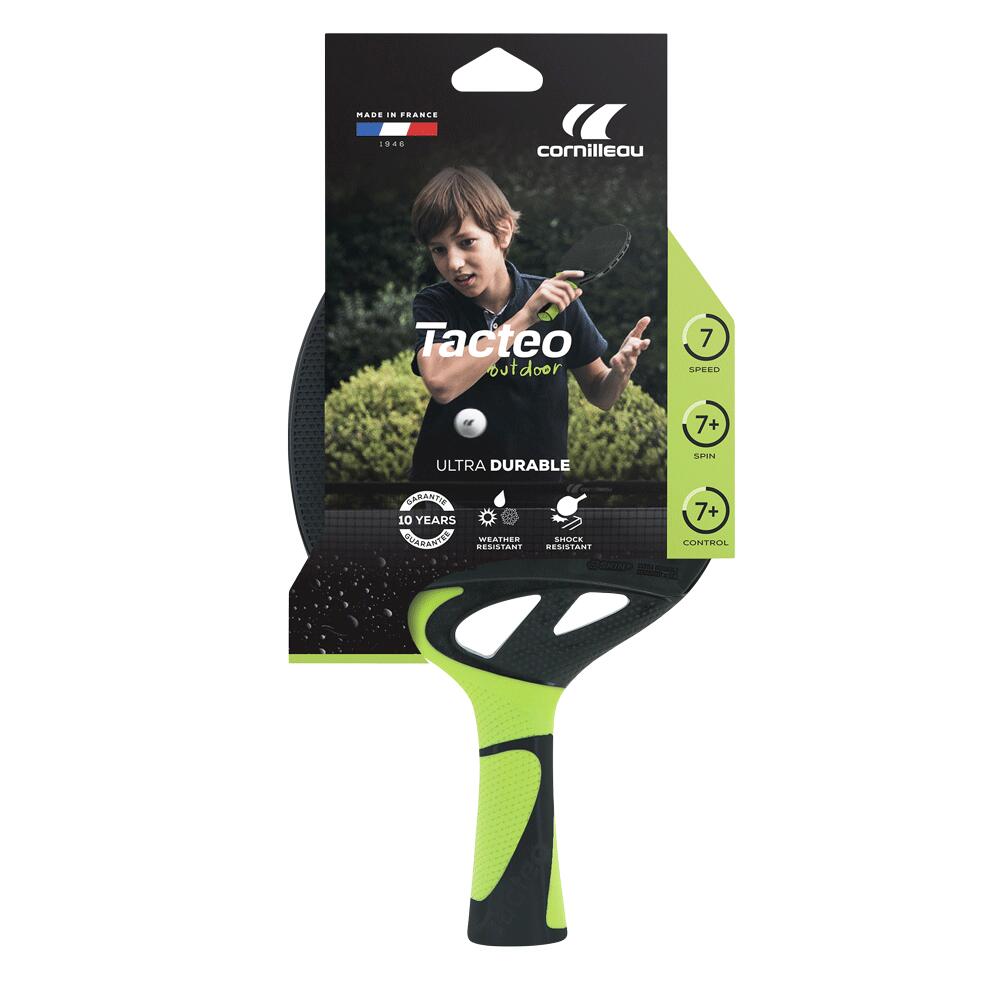 Tischtennisschläger Tacteo Outdoor Schwarz-Grün Tacteo 50 Tischtennis Unisex 4/7