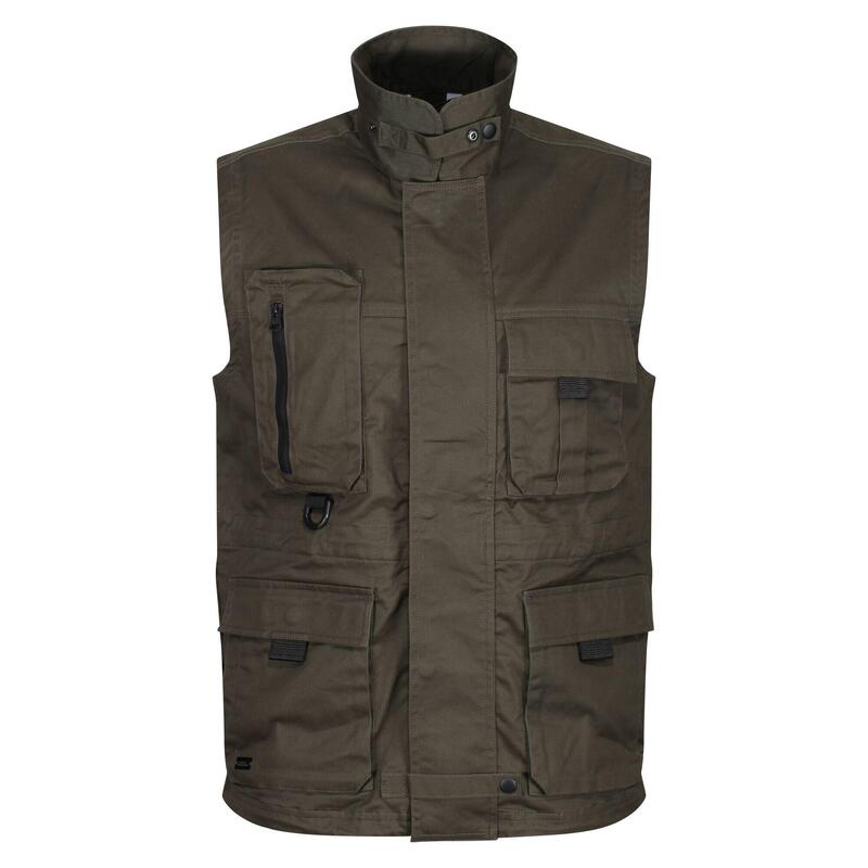 Heren Pro Utility Gilet (Kaki Groen)