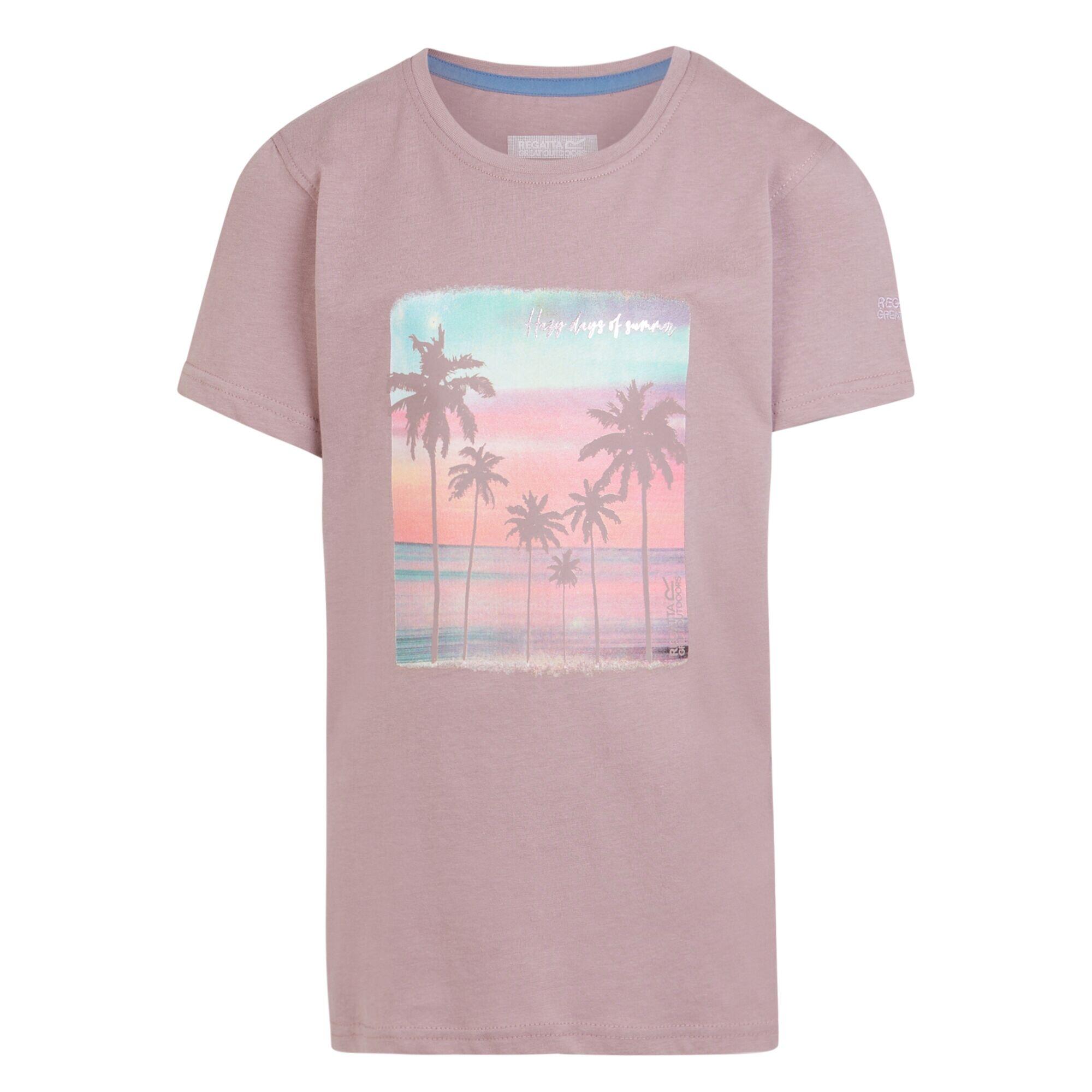 REGATTA Childrens/Kids Bosley VII Palm Tree TShirt (Heather)