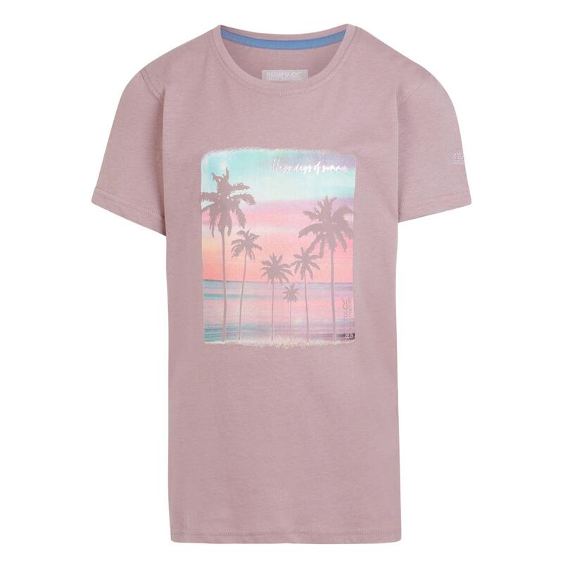 Camiseta Bosley VII Palmera de Playa para Niños/Niñas Jaspeado
