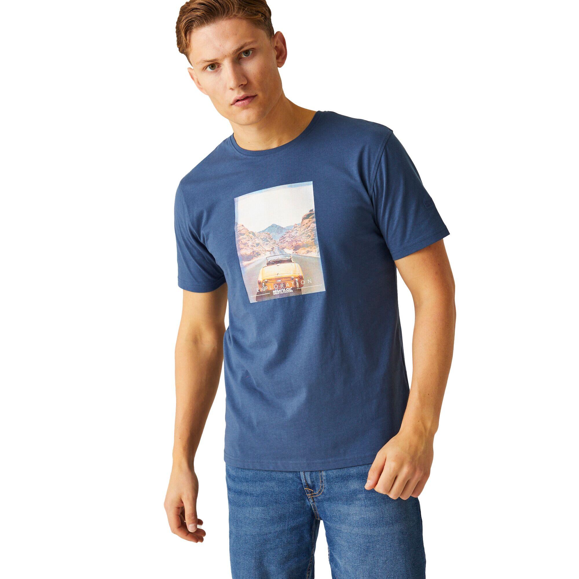 Uomo CLINE Tshirt (denim scuro)