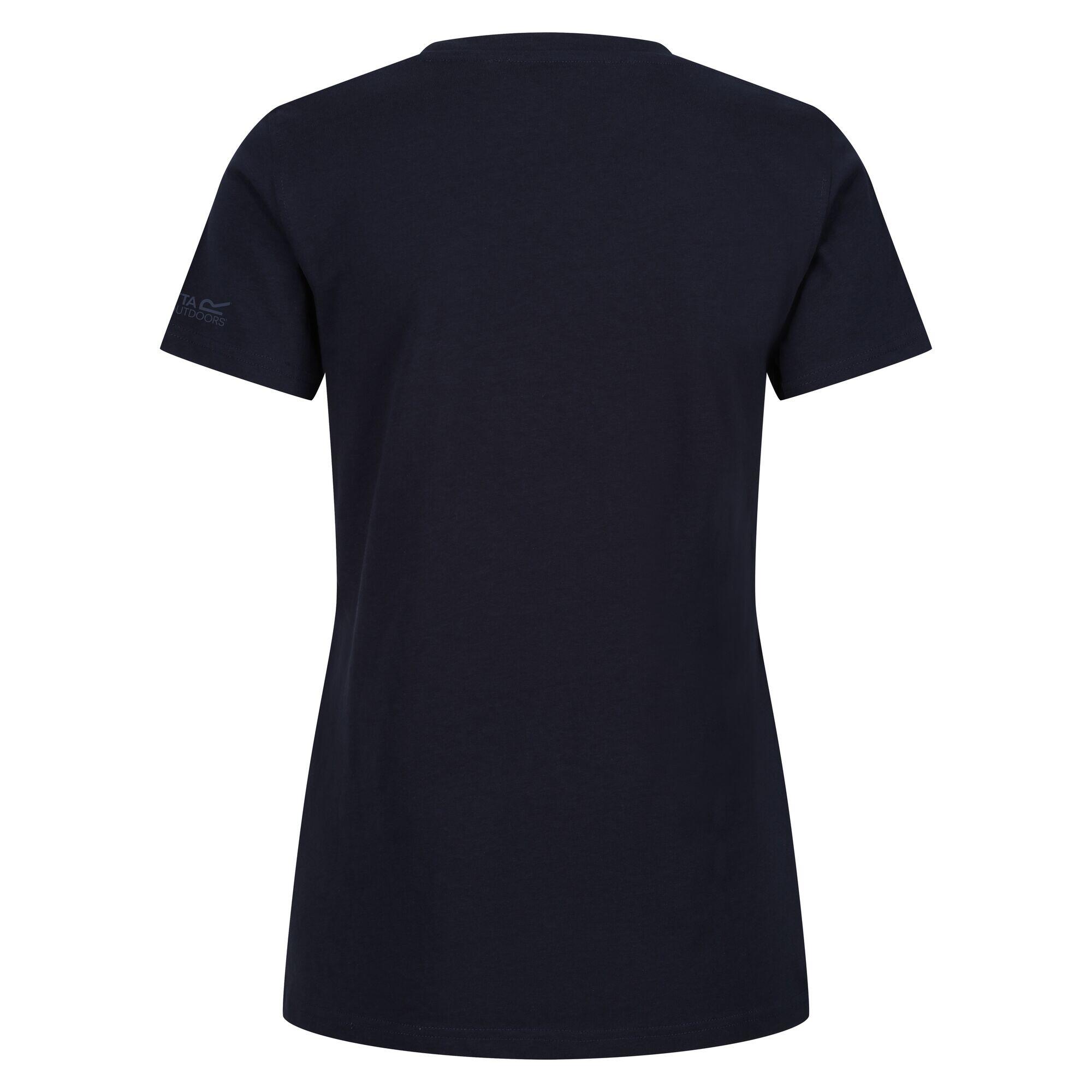 Womens/Ladies Filandra VIII Text TShirt (Navy) 2/5