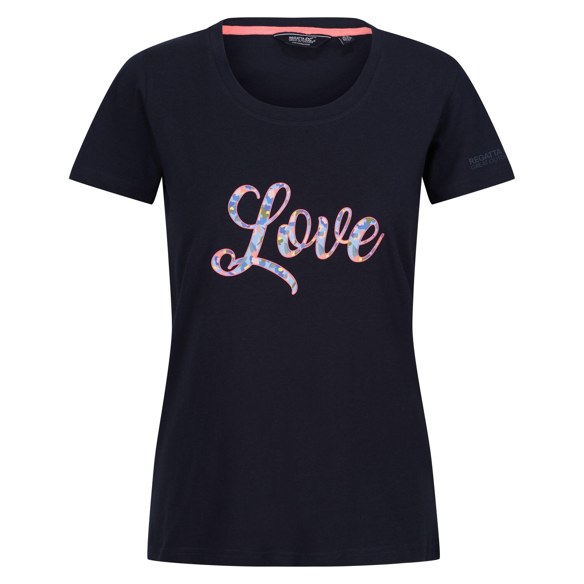 Womens/Ladies Filandra VIII Text TShirt (Navy) 1/5