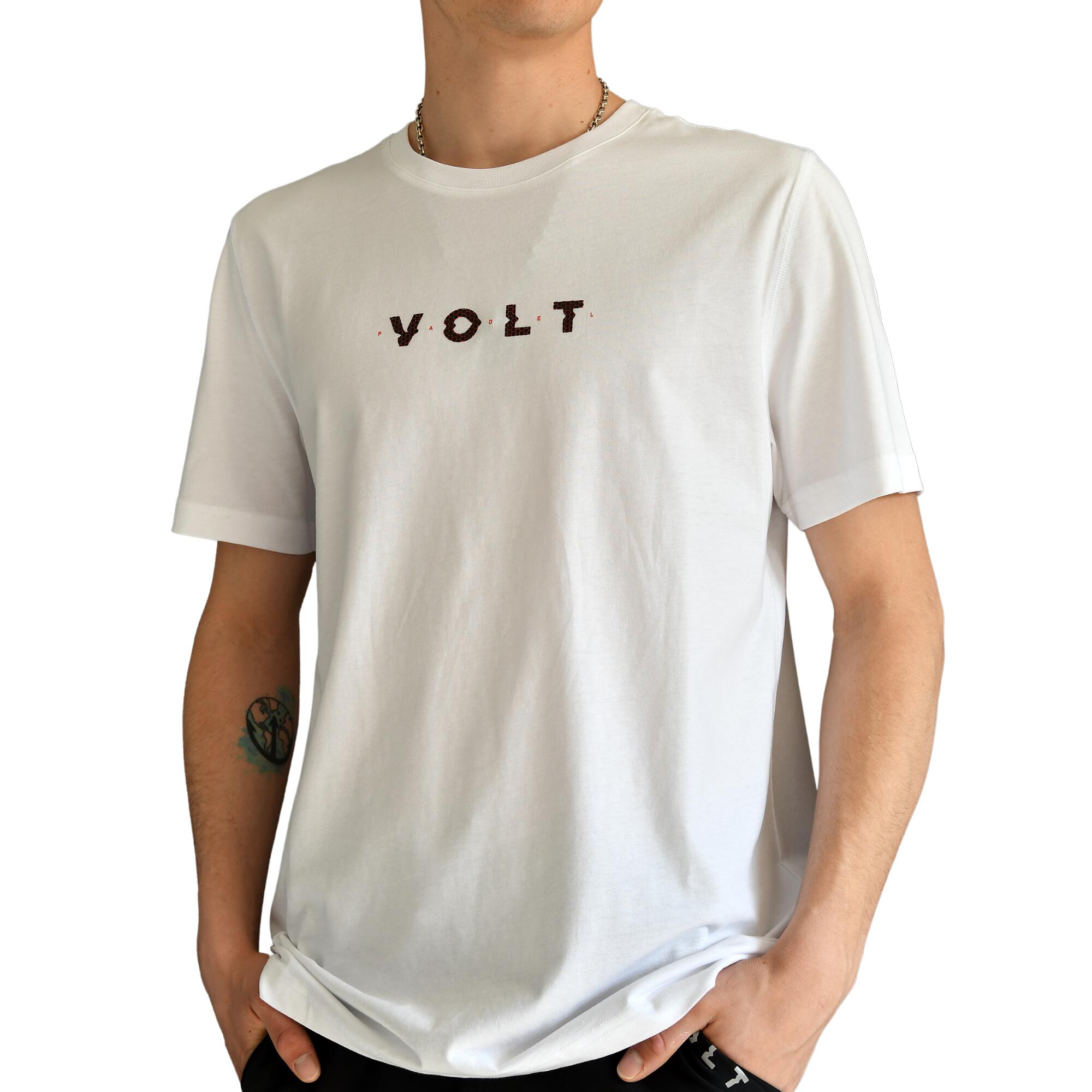Camiseta blanca Volt 100 algodon