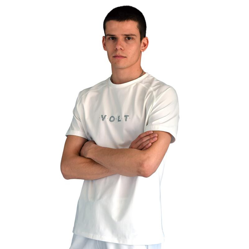 Camiseta blanca de Padel Volt