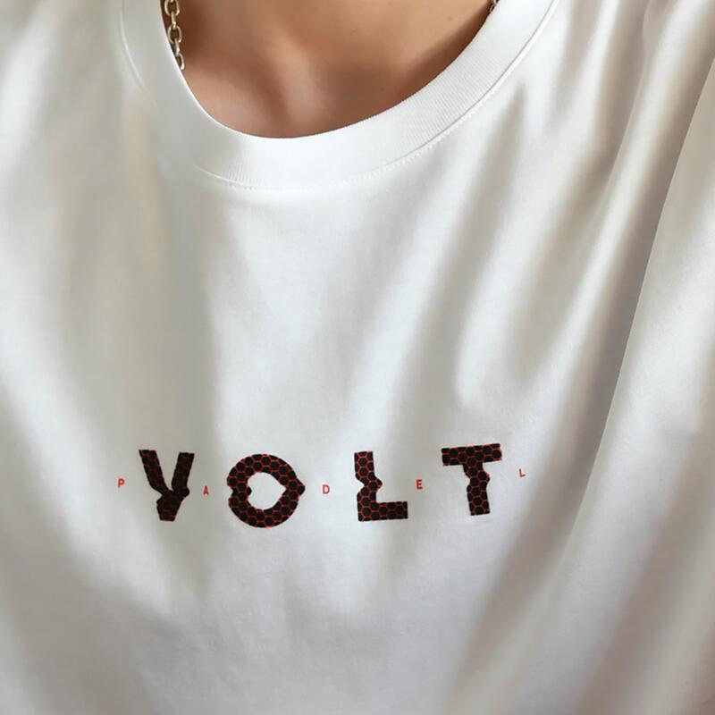 T - shirt Volt 100% algodão de padel branca