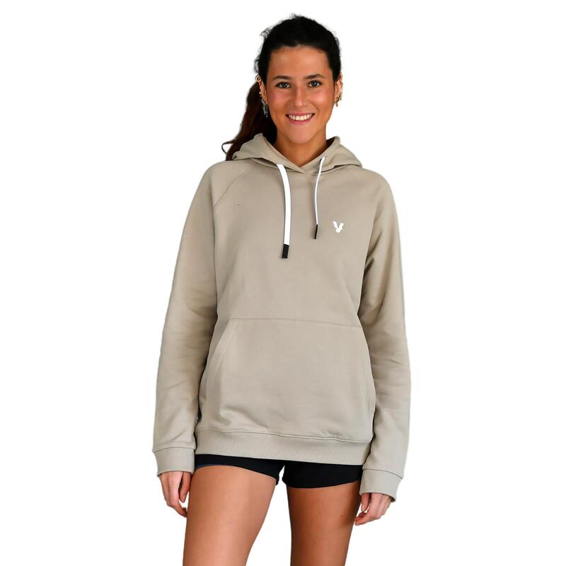 Volt beige sweatshirt met capuchon Unisex