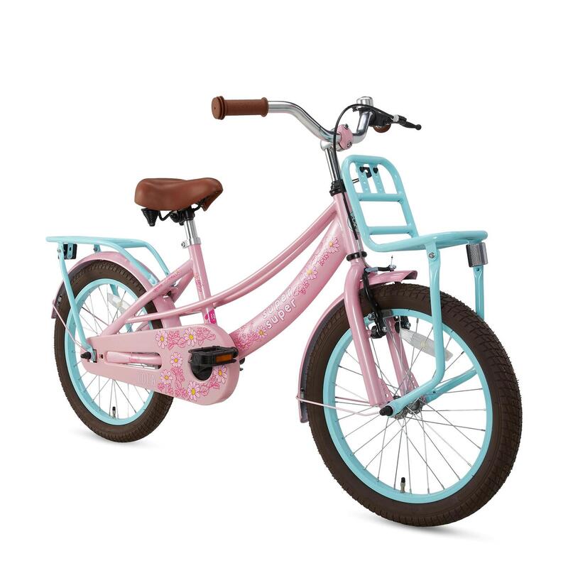 SuperSuper Lola Kinderfiets - Meisjes - 18 inch - Turquoise / Roze