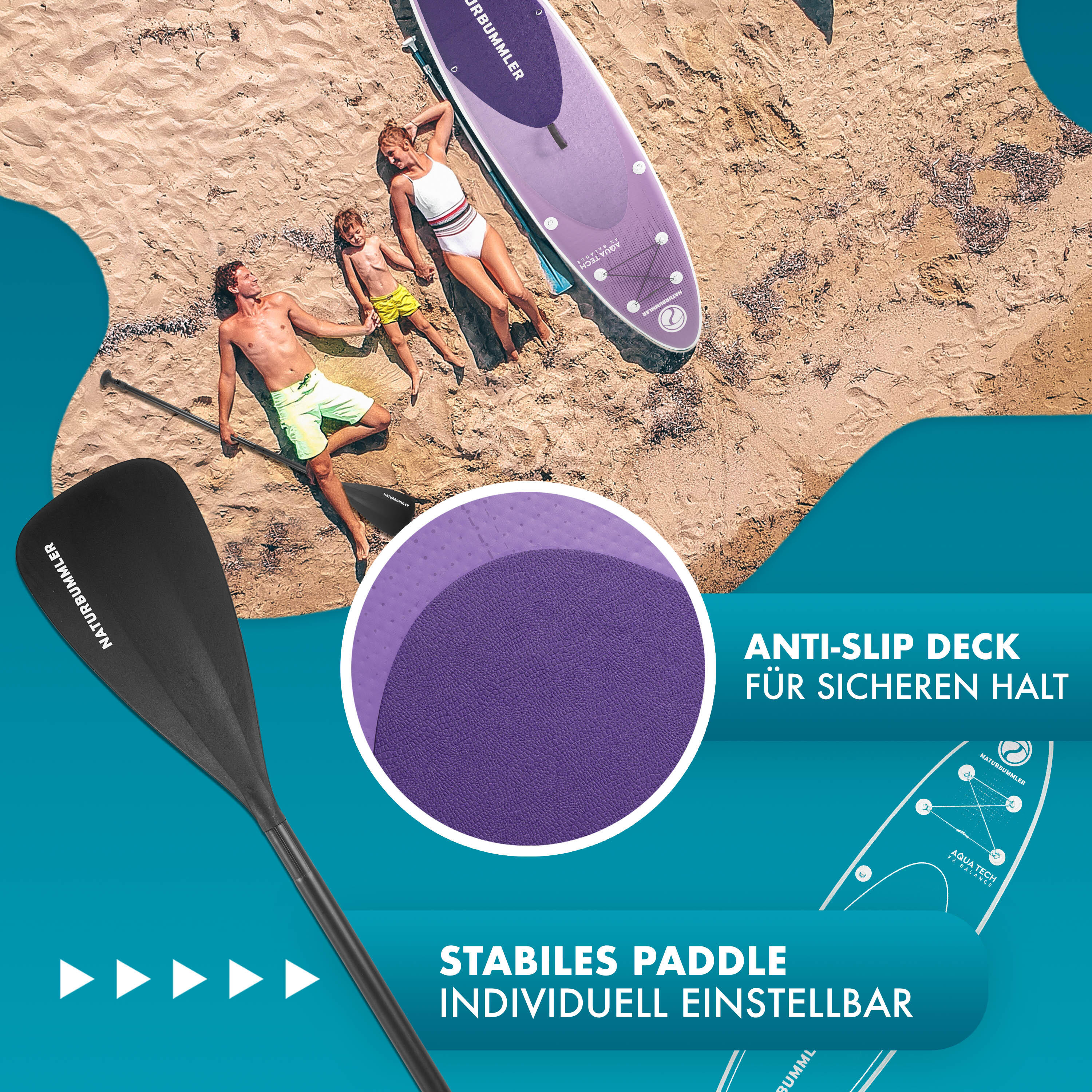 Naturbummler ® SUP Stand Up Paddling Board 5/6