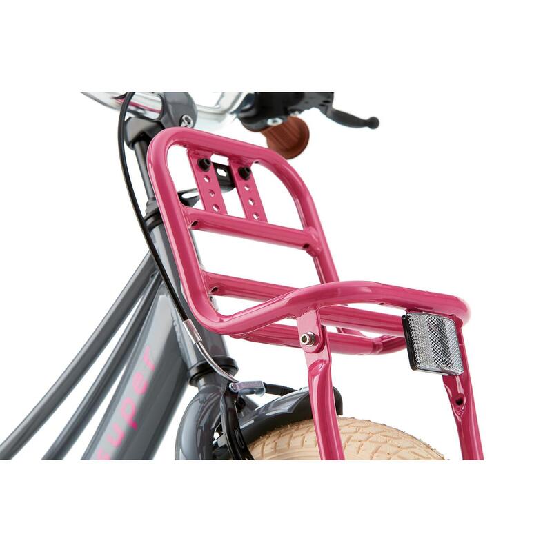 Vélo enfant SuperSuper Lola - Filles - 14 pouces - Gris / Rose