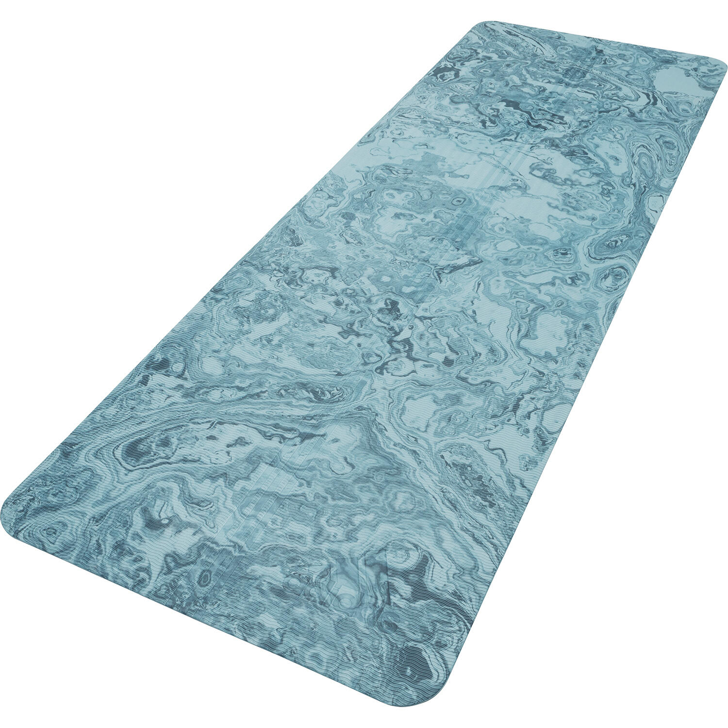 Adidas - Tapis De Yoga Camo - 5mm - Raw Steel - Tapis De Yoga - Bleu - 5mm - Decathlon