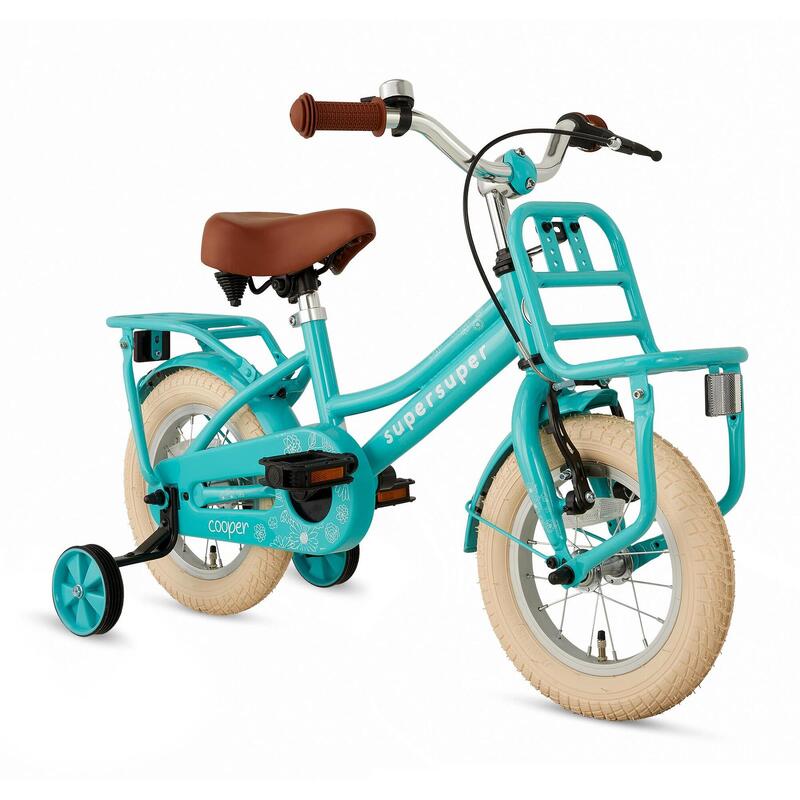 SuperSuper Cooper Kinderfiets - 12 inch - Turquoise