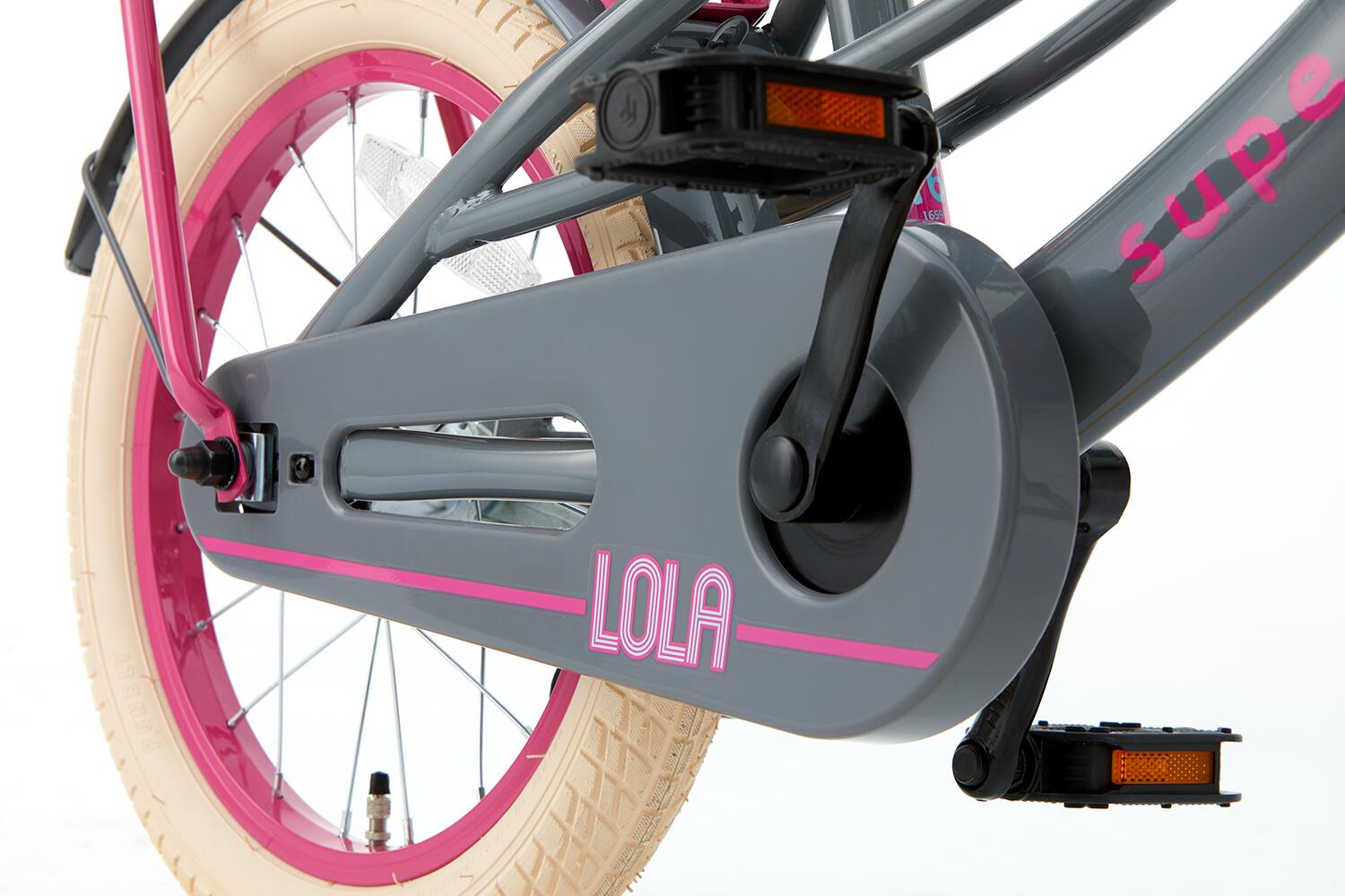 Bici Bambino SuperSuper Lola - Ragazze - Grigia / Rosa 4/6