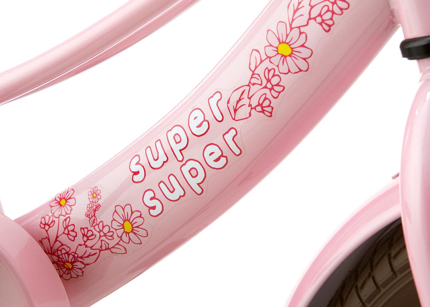 SuperSuper Lola Kinderfiets - Meisjes - 14 inch - Turquoise / Roze 3/5