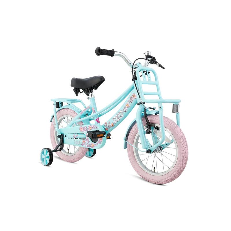 SuperSuper Lola Kinderfiets - Meisjes - 14 inch - Mint / Roze