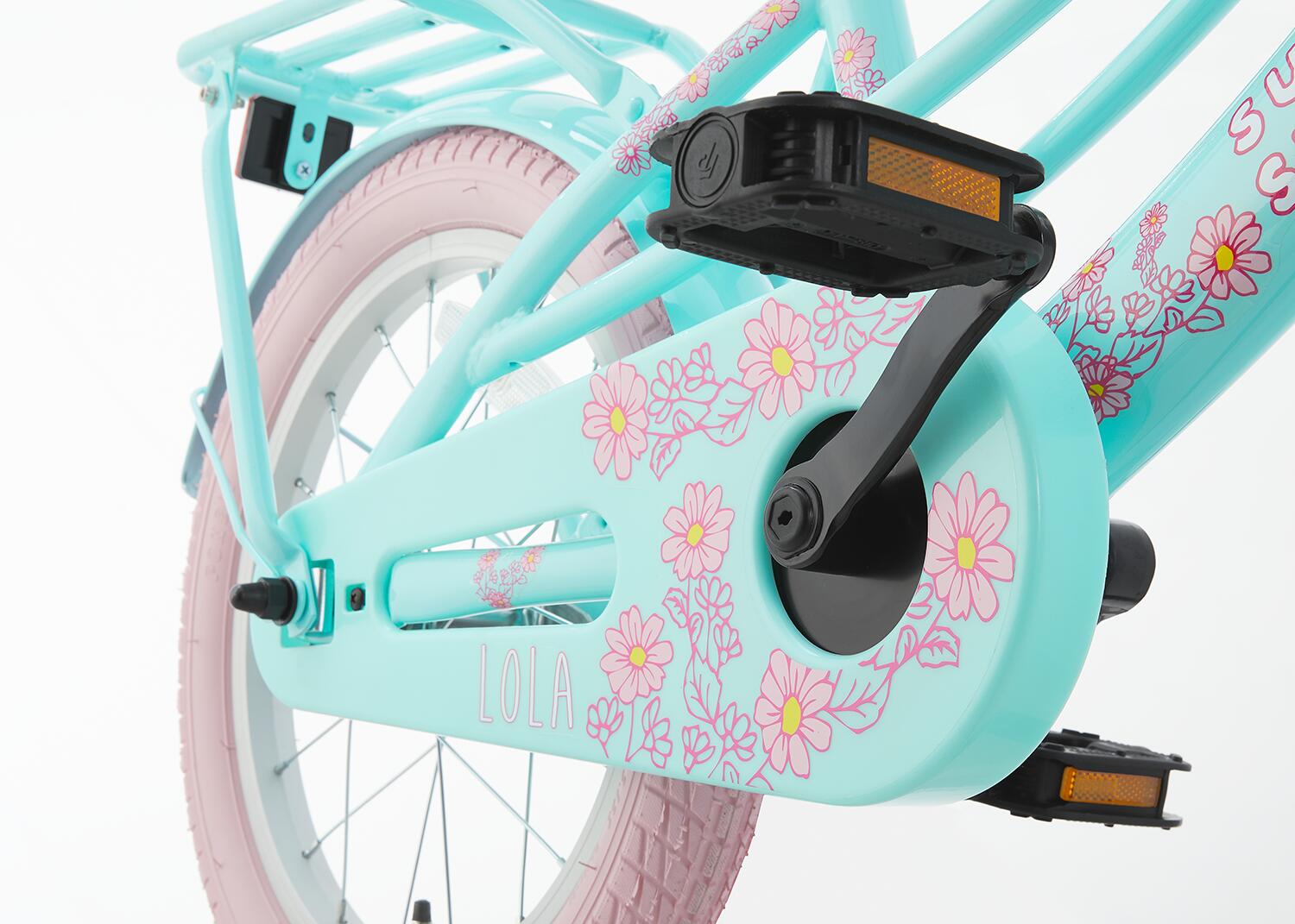 SuperSuper Lola Kinderfiets - Meisjes - 16 inch - Mint / Roze 4/4