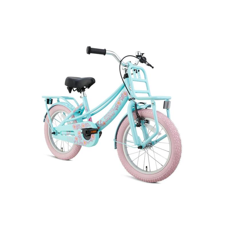 Vélo enfant SuperSuper Lola - Filles - 16 pouces - Menthe / Rose