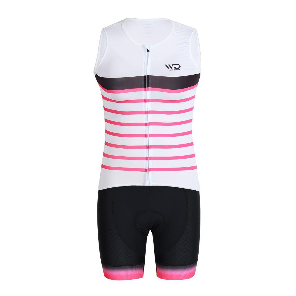 Maillot ciclismo mujer MARINA blanco 3/4