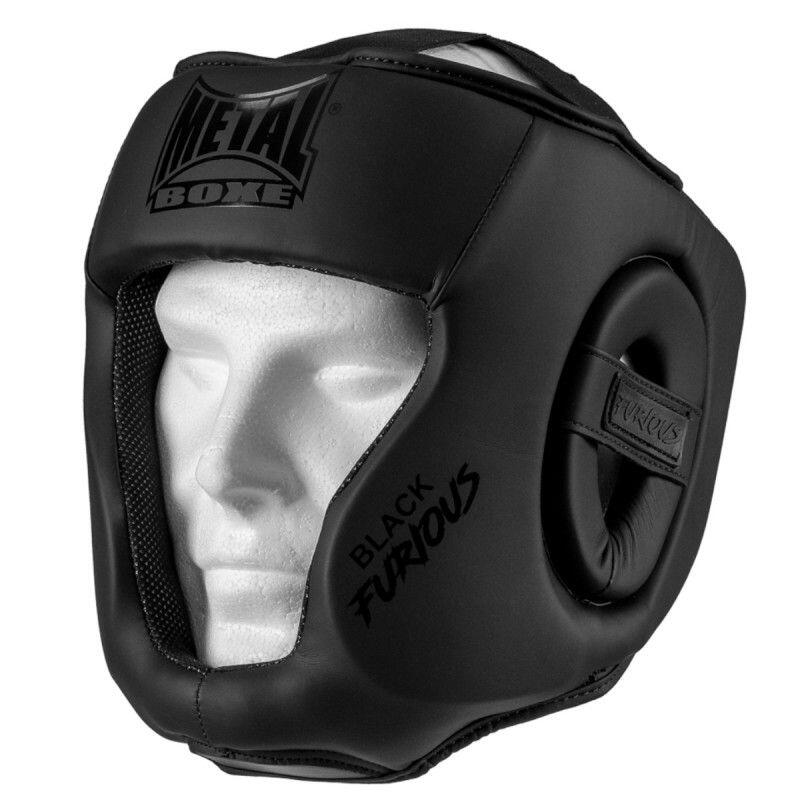 Bokshelm Black furious Metal Boxe