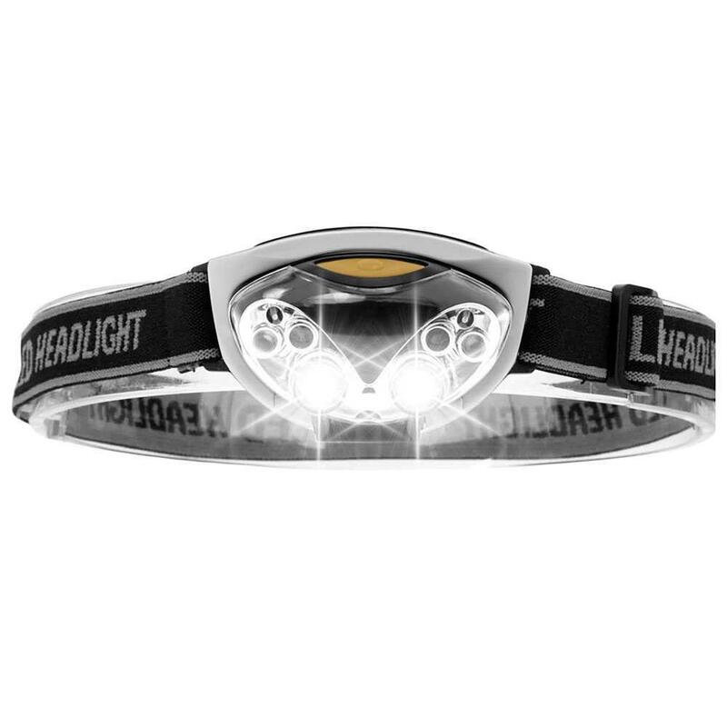 Linterna de Cabeza 4+2 LEDs Luz Frontal con Cinta Universal para Deporte