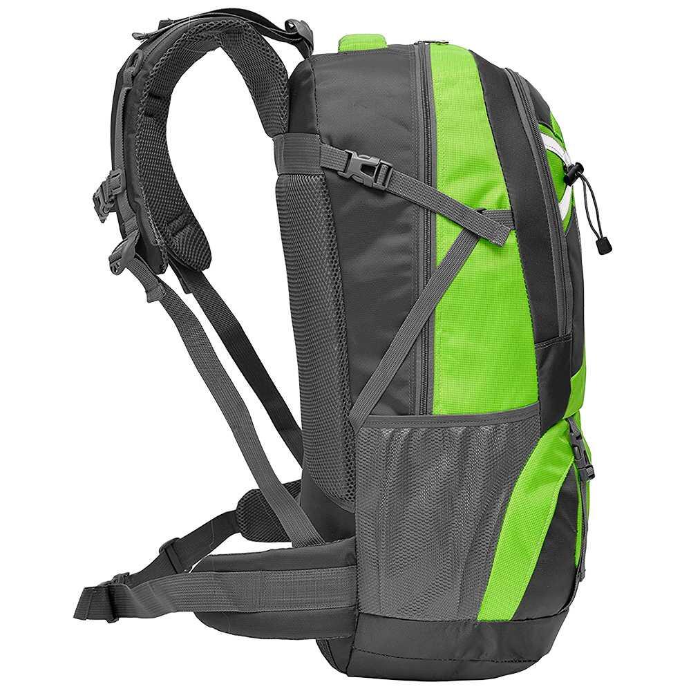 Mochila Verde 60 Litros Impermeable con Cierres Asas y Correas de Seguridad 3/4