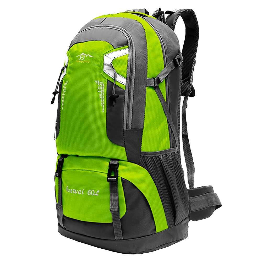OZIO FITNESS Mochila Verde 60 Litros Impermeable con Cierres Asas y Correas de Seguridad