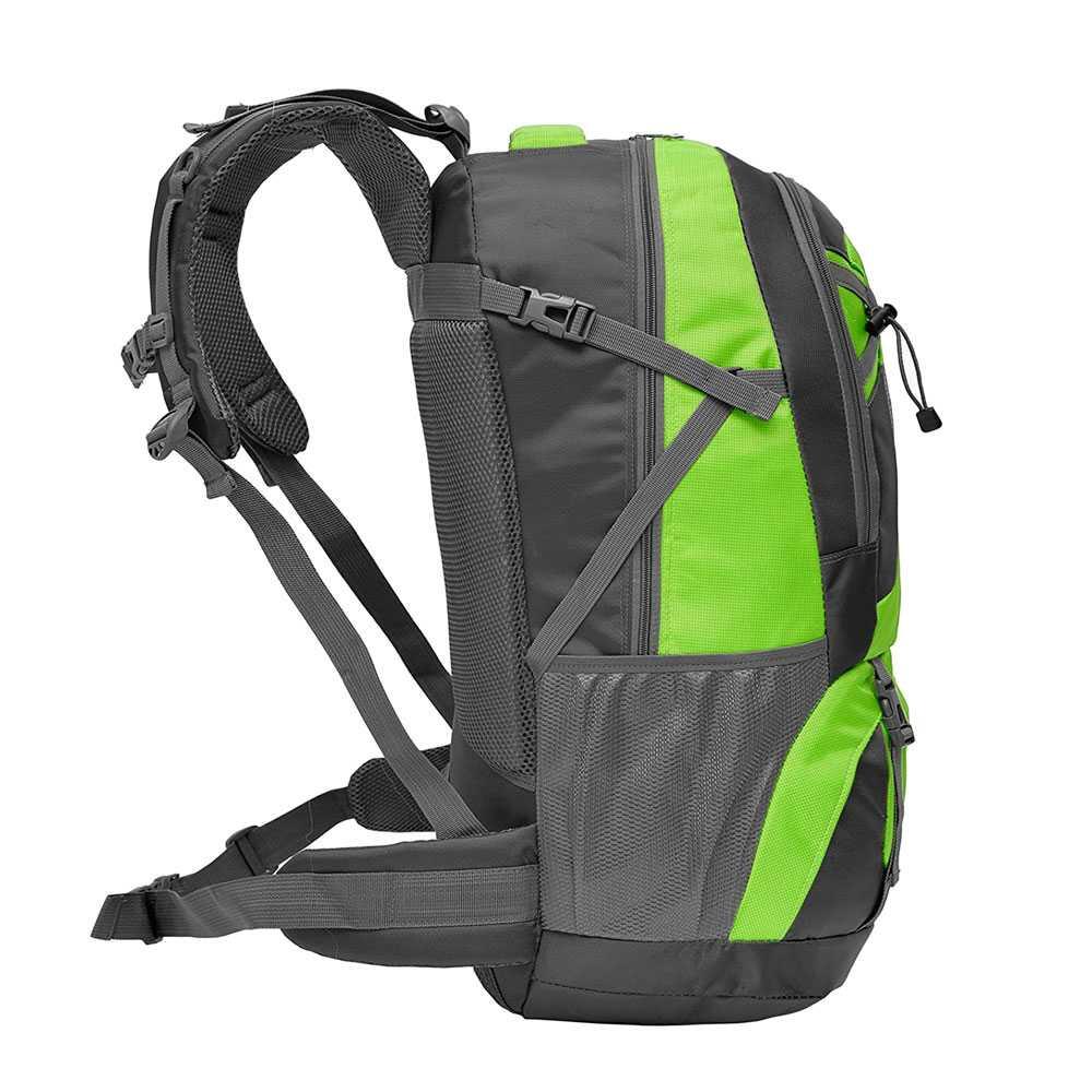 Mochila Verde 40 Litros Impermeable con Cierres Asas y Correas de Seguridad 3/4