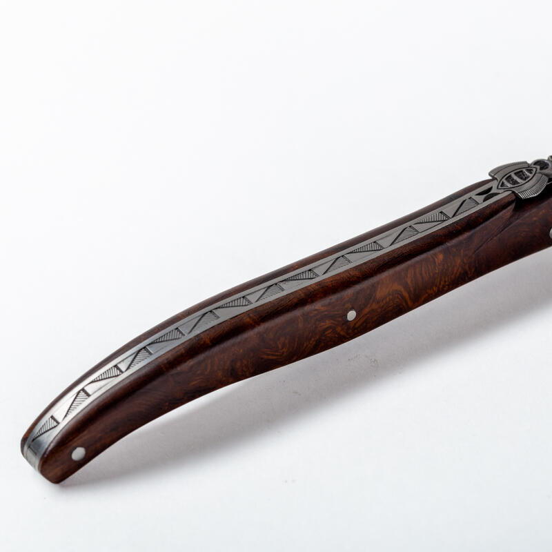 Laguiole Village Taschenmesser mit Wüsteneisenholz Griff in 12cm Gr.los
