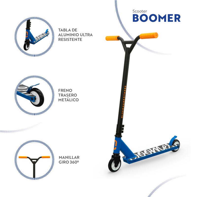 Freestyle Scooter BOOMER guiador com rotação 360° rolamentos ABEC9 rodas 100MM
