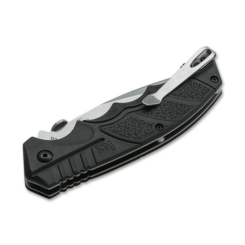 Heckler & Koch SFP Tactical Folder Einhandmesser mit Gummirten Griff