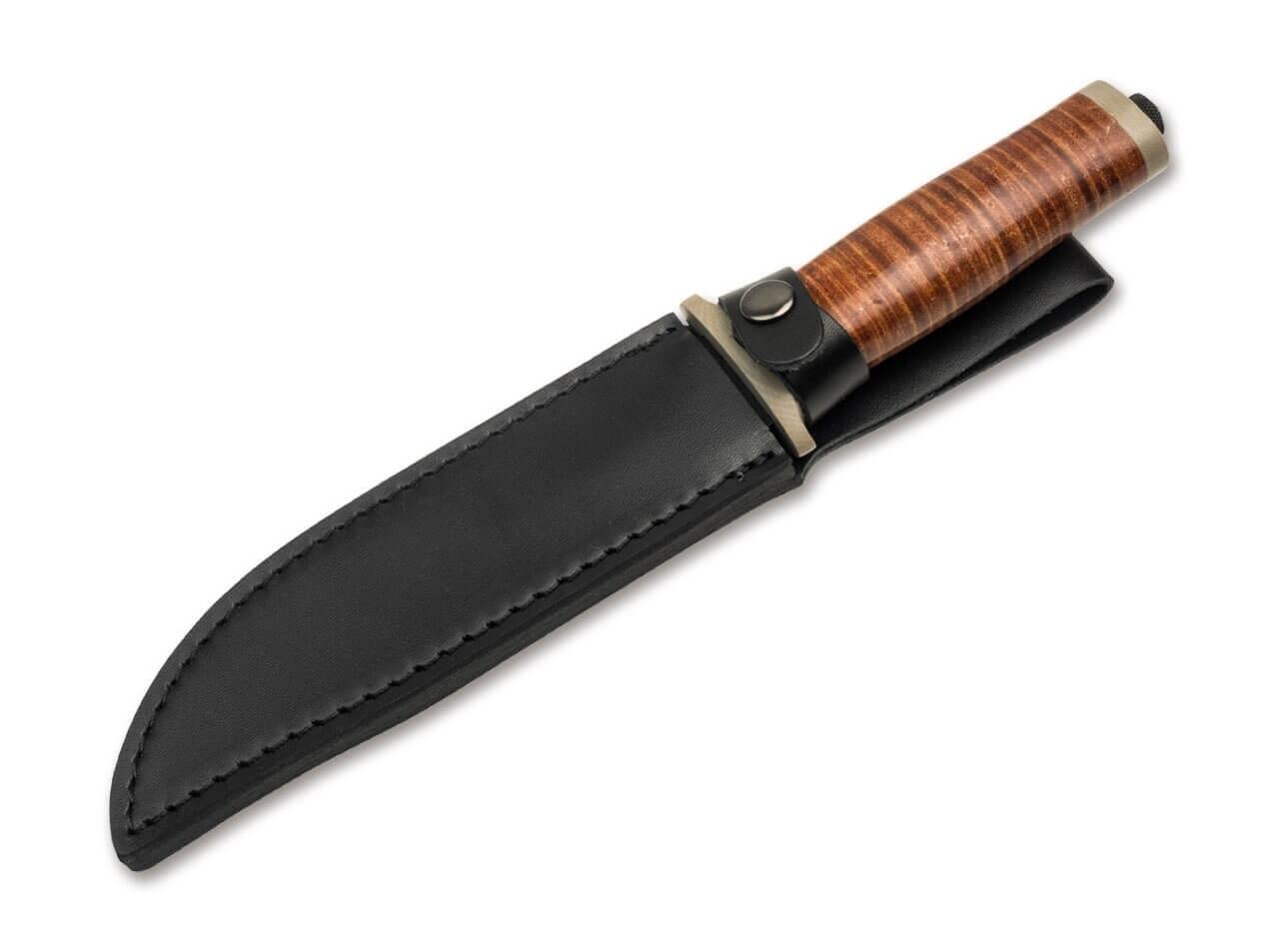 Magnum Ranger Field Bowie Feststehendes Messer mit Leder Griff 3/3