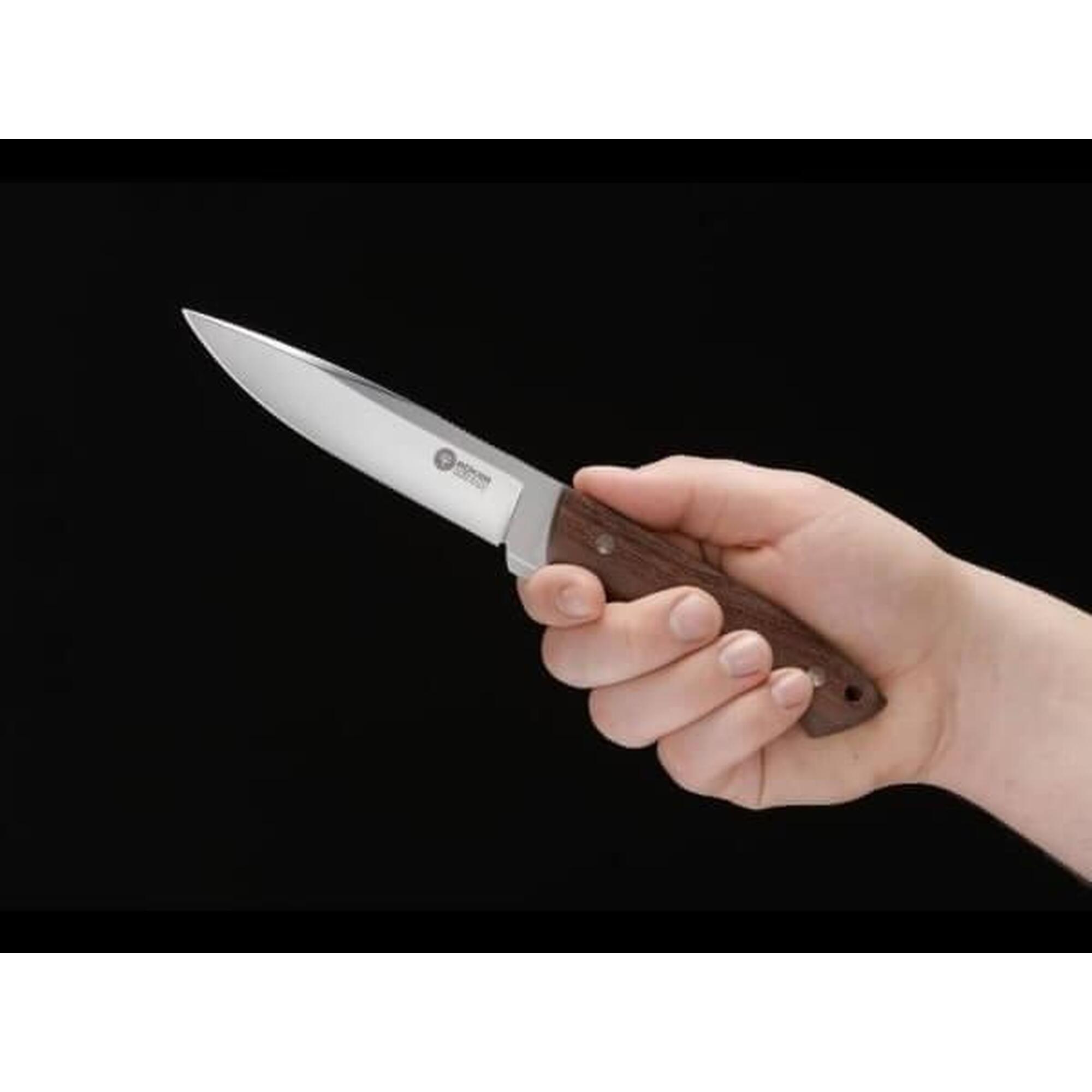 Böker Arbolito Relincho Madera feststehendes Messer mit Lederscheide