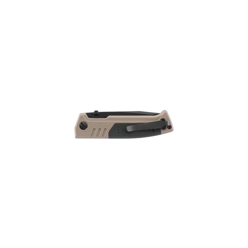 Walther PDP Einhandmesser mit Tantoklinge Glatt aus D2-Stahl in FDE