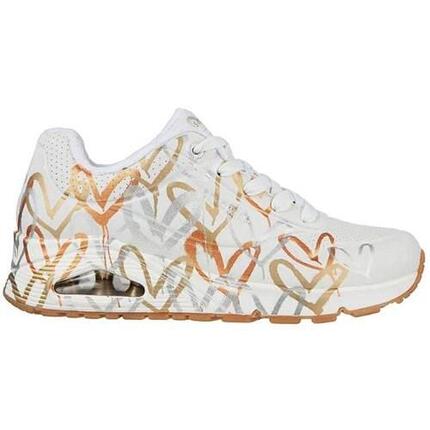 Buty do chodzenia sneakersy damskie Skechers Uno-Metallic Love