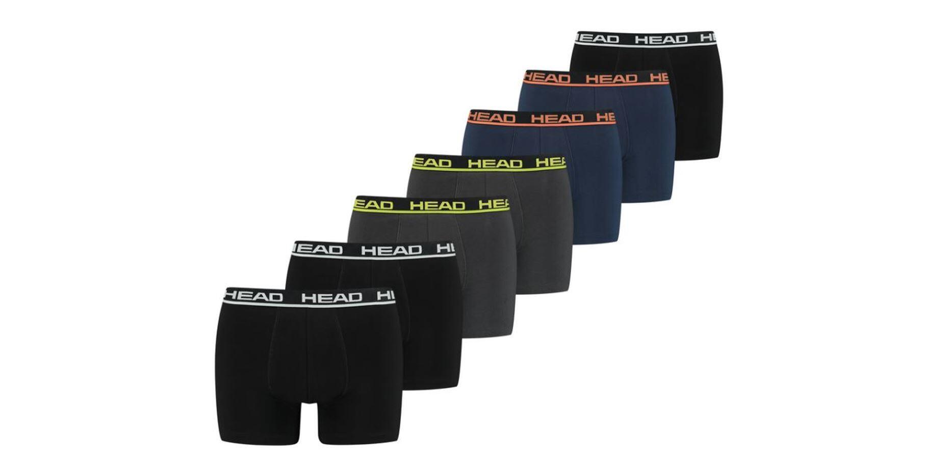 HEAD HEAD Herren Boxershort Basic Boxer 7er Multipack phantom / blue combo