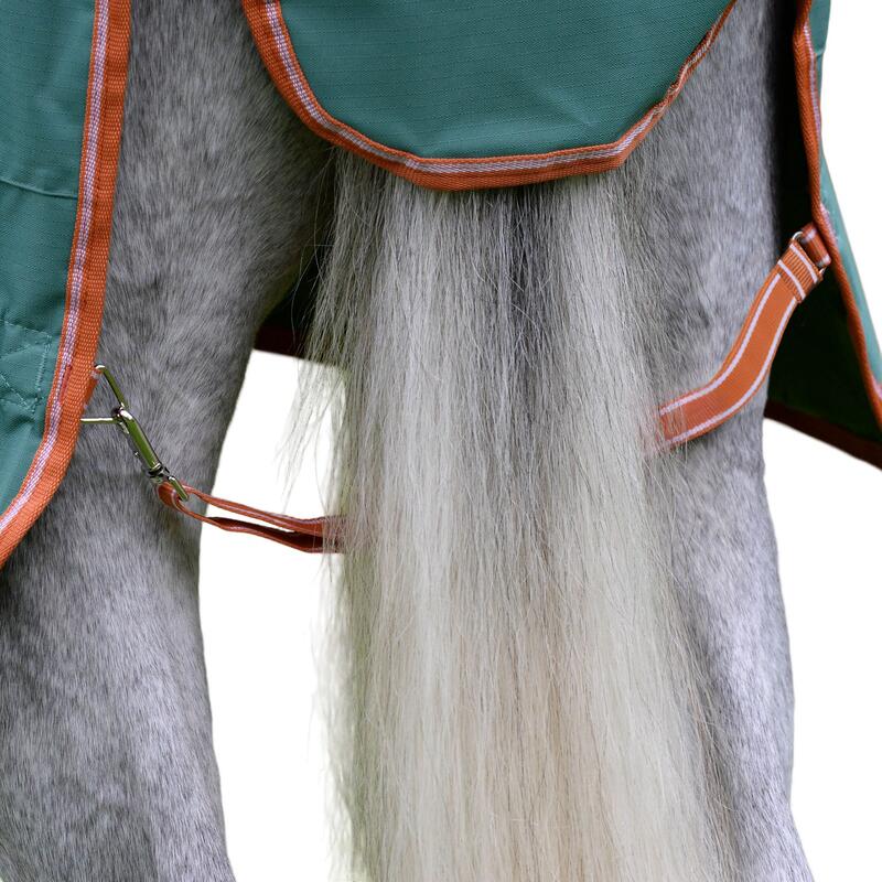 Couverture de cheval COMFITEC TYRO PLUS (Orange foncé / Blanc / Vert)