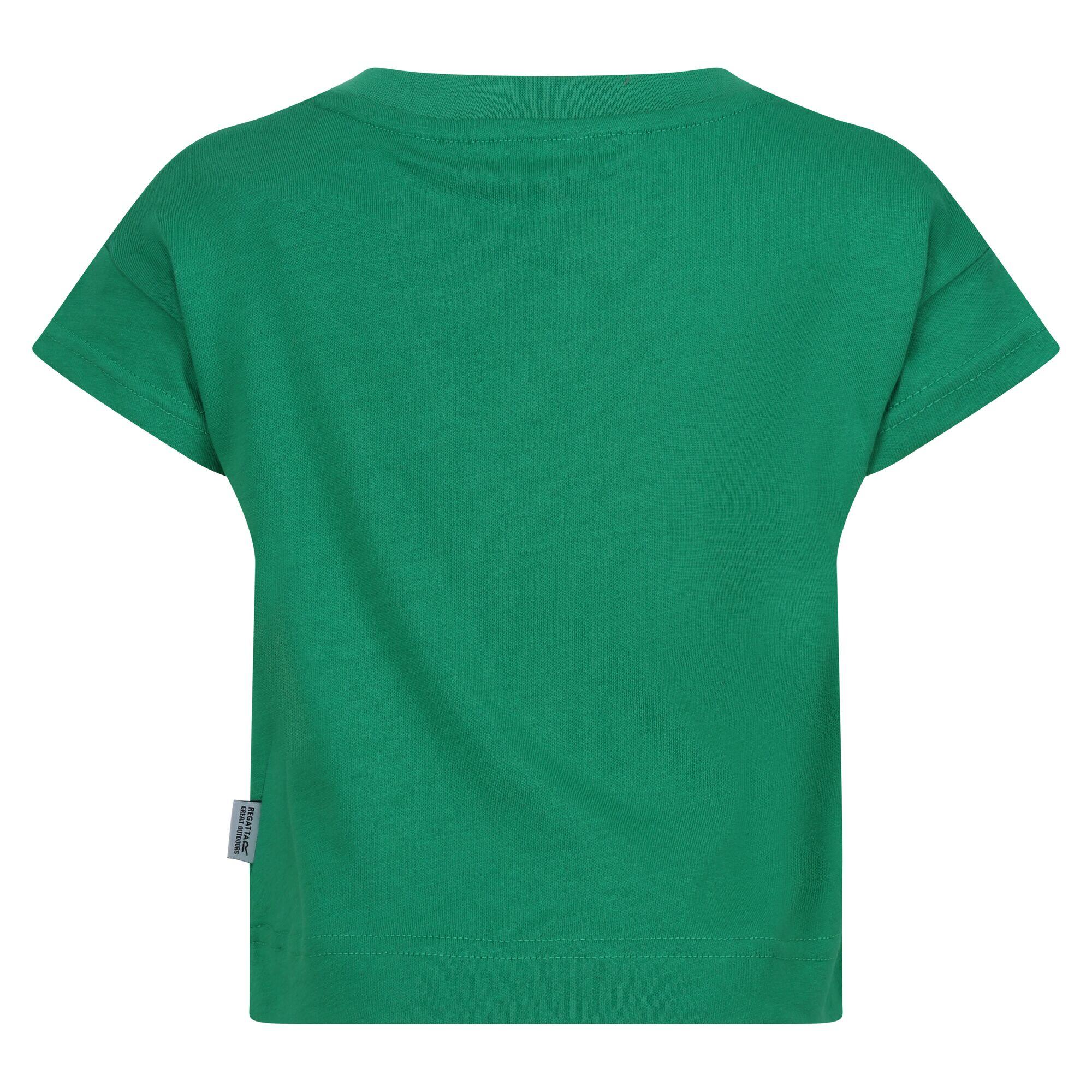 Tshirt Motif/style Stompy Le Dinosaure Enfant (Vert Jade) 2/5