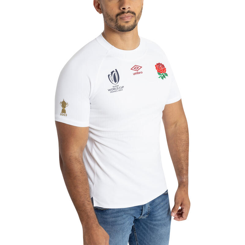 "World Cup 2324" Heimtrikot Modell für HerrenDamen Unisex Damen und Herren Weiß