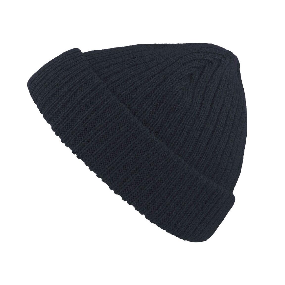 ATLANTIS Unisex Docker Short Beanie With Turn Up (Navy)