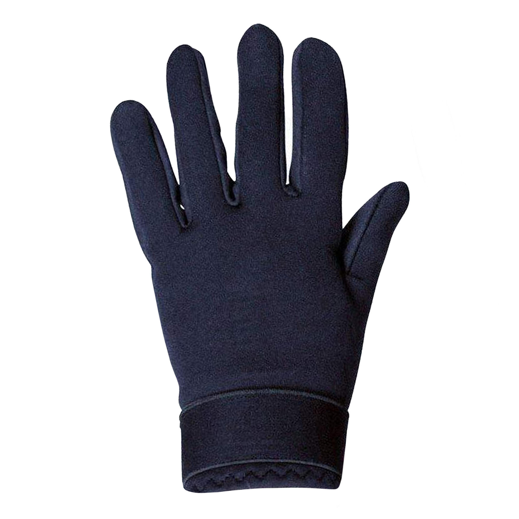 Unisex Neoprene Touch Fastening Riding Gloves (Navy) 2/4