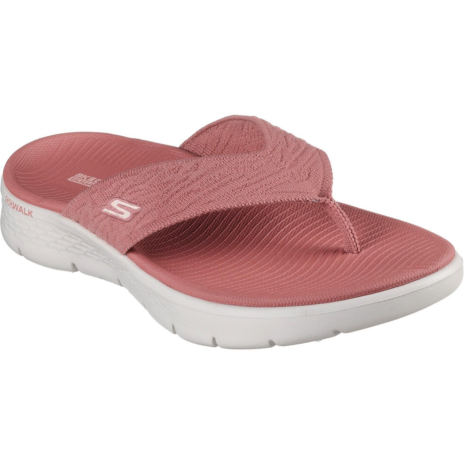 SKECHERS Womens/Ladies Go Walk Flex Splendour Flip Flops (Mauve)