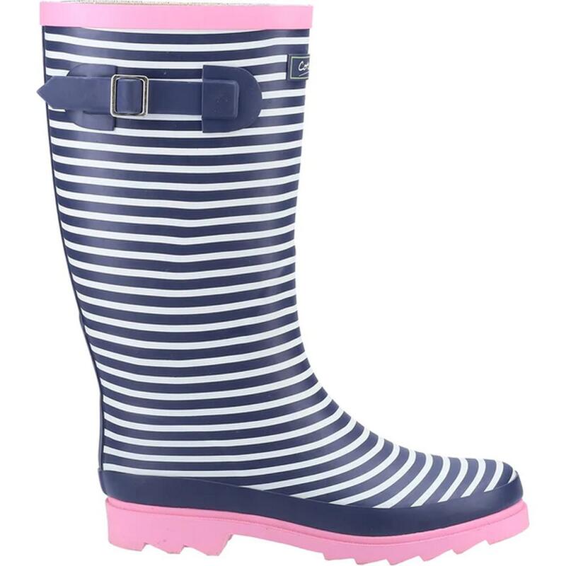 Gummistiefel "Chilson", Mit Streifen Damen Blau/Weiß/Pink