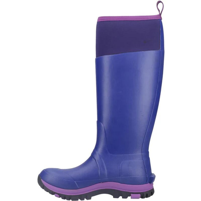 Damen Gummistiefel, Kontrasteinsatz Damen und Herren Violett