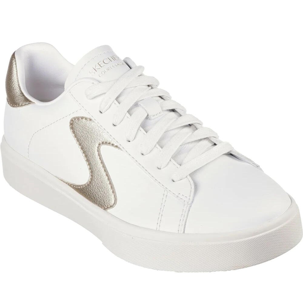 Womens/Ladies Eden LX Beaming Glory Trainers (White/Gold) SKECHERS