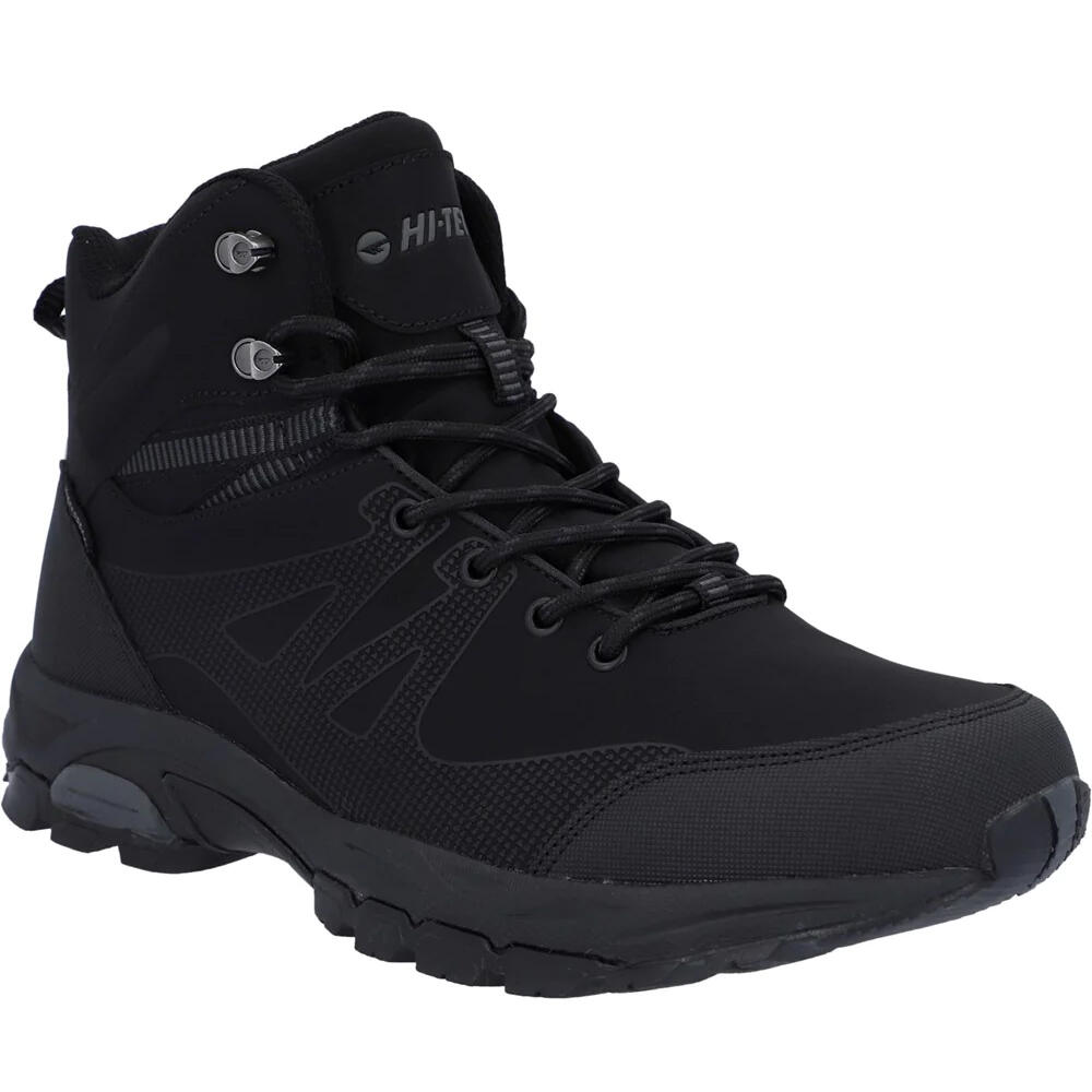 HI-TEC Mens Jackdaw Waterproof Mid Cut Boots (Black/Carbon Grey)