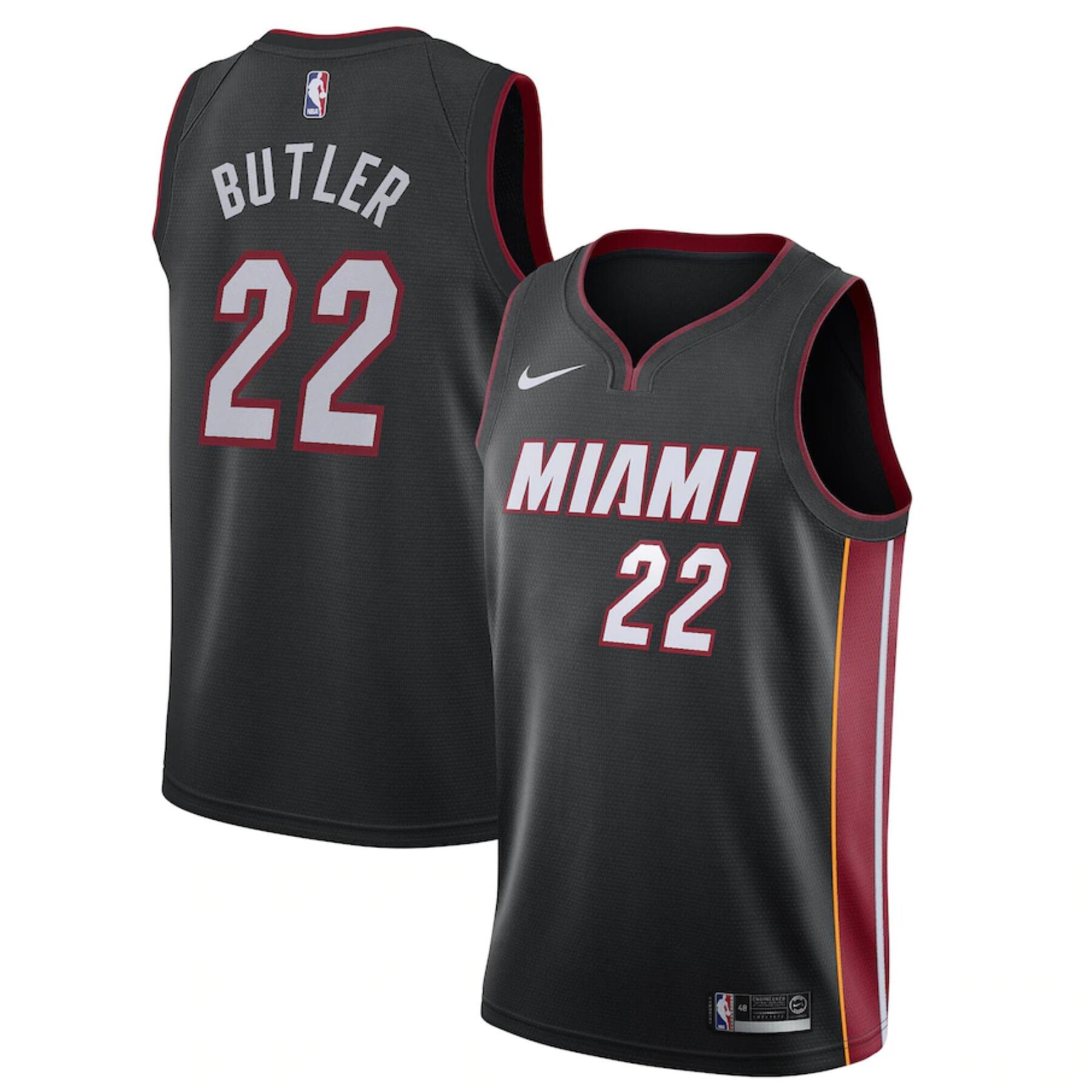 Miami Heat NBA Jersey Men's Nike Butler 22 Icon Basketball Vest 1/3