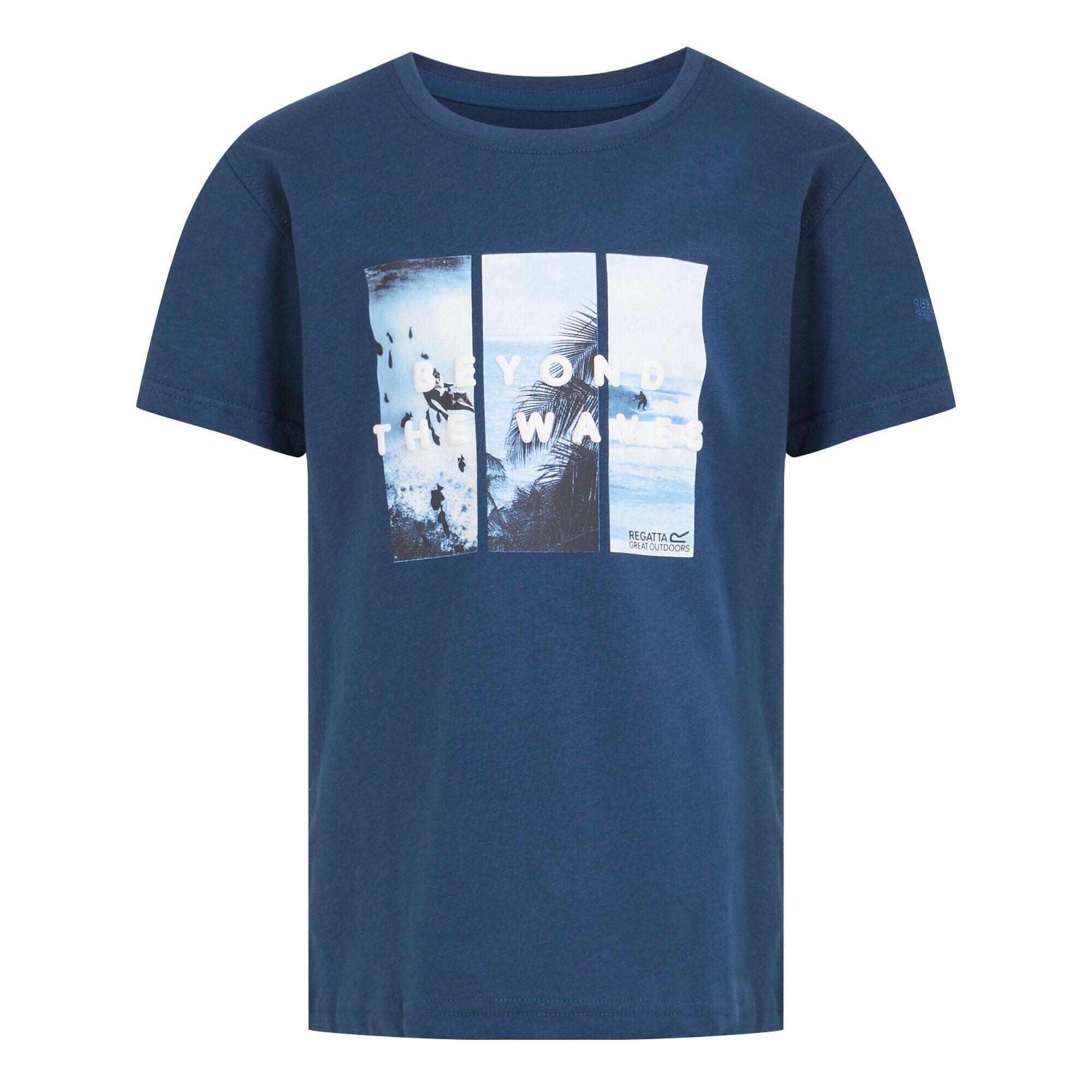 REGATTA Childrens/Kids Bosley VII Seaside TShirt (Moonlight Denim)