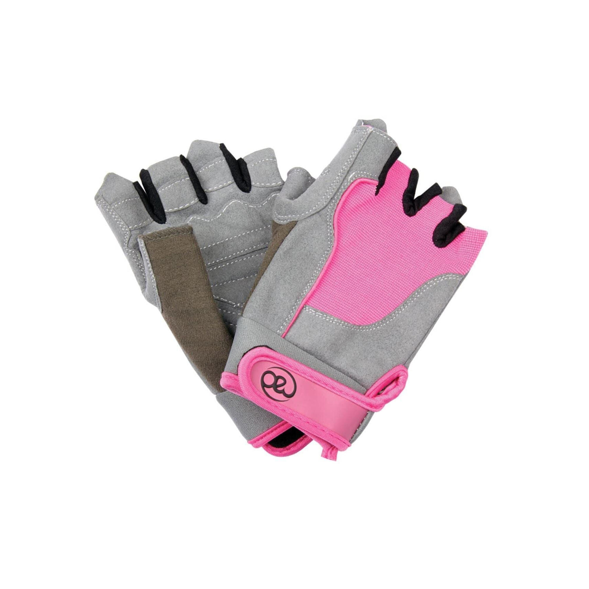 FITNESS-MAD Womens/Ladies Training Gloves (Pink/Grey)