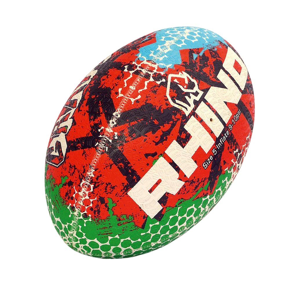 Pallone da rugby (rosso/blu/verde)